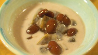 紅芋と黒米のココナッツぜんざい：レシピ